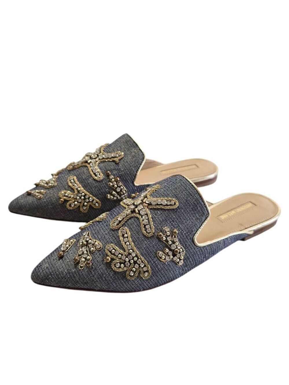 Antonio Melani Niso Metallic Starfish Mules 7M